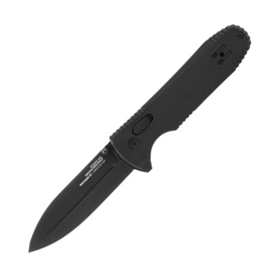 SOG-12-61-01-57 PENTAGON XR - BLACKOUT taktikai zsebkés 9 cm, teljesen fekete, G10