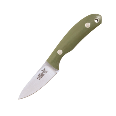 Casstrom CASS-11607 Safari Mini Hunter lovecký nôž 6,5 cm, Satin, zelená, G10, puzdro Kydex