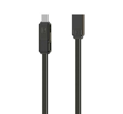 Remax RC-070th datový kabel 3v1 (USB-C, micro-USB, lightning) 1m černý AA-7069