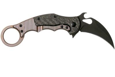 FX-599TiC FOX knives FOX KARAMBIT FRAME LOCK WITH CARBON FIBER HANDLE CERAKOTE BLADE