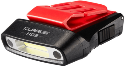 KLARUS HC3 Red nabíjateľná čelovka s pohybovým senzorom, 100 lm, batéria 500mAh, LED COB, červená