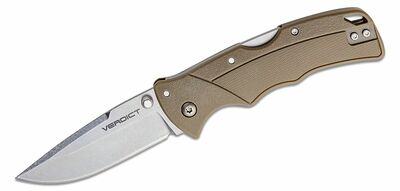 Cold Steel FL-C3SPSSSFDE VERDICT zsebkés 7,9 cm, Stonewash, sötétbarna, GFN