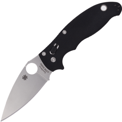 Spyderco C101GP2  Manix 2 Plain vreckový nôž 8,6 cm, Satin, čierna, G10