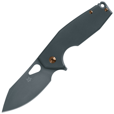 FOX Kések FX-527 TIPVD Yaru PVD Stonwash zsebkés 7 cm, titán, bronz