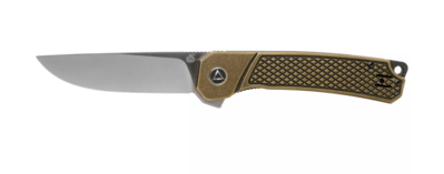 QS139-D1 QSP Knife Osprey 14C28N , Brass, stonewashed D1