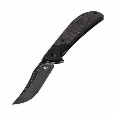 Kizer Ki4647A1 Phoenix kapesní nůž 9 cm, Black Stonewash, černá, oranžová, FAT Carbon, hliník