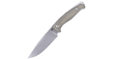 FOX Knives FX-529 MI Vox Tur vnější pevný nůž 11 cm, zelená, Micarta, Stonewash, kožené pouzdro