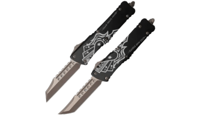 219-13SETDMS Microtech Combat Troodon HH a WH Dead Mans Hand set Apocalyptic Bronze