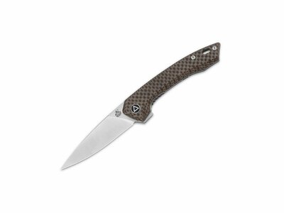 QSP Knife QS135-D Leopard Brown kapesní nůž 7,7 cm, hnědá, Micarta