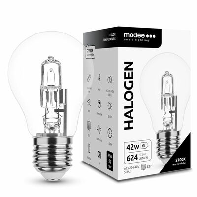 Modee ECO halogenová žiarovka Classic A55 42W E27 624 lm  teplá biela