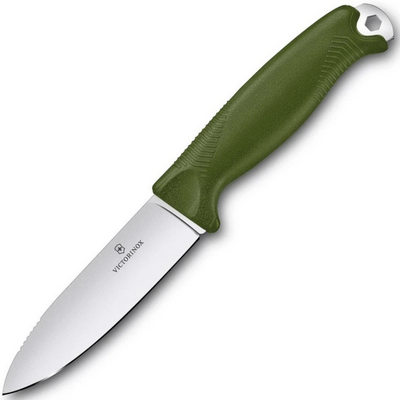 Victorinox 3.0902.4 Venture Olive vonkajší nôž 10,5 cm, olivovo zelená, polymér TPE, puzdro 