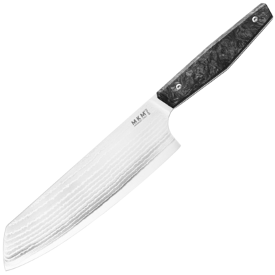 MKM Santoku sötét anyagú fekete konyhakés Santoku 17,5 cm, szénszálas FatCarbon
