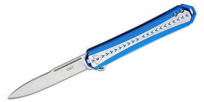 CRKT CR-6710 Stickler™ Blue vreckový nôž 8,6 cm, modrá, strieborná, hliník