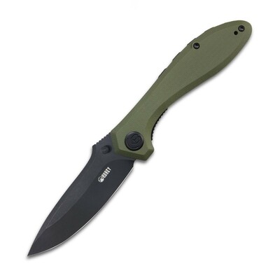 Kubey KU314G Ruckus Green Fekete zsebkés 8,4 cm, fekete, zöld, G10, csat