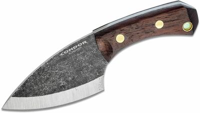 Condor CTK802-3.26HC PANGUI lovecký nôž na krk 8,3 cm, orechové drevo, kožené puzdro, retiazka