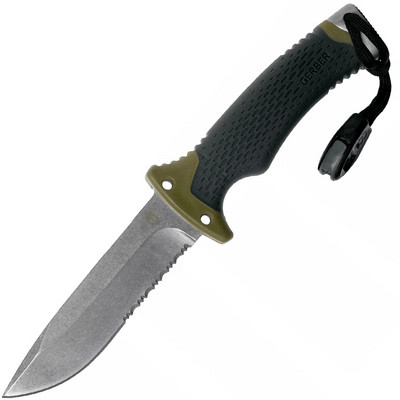 Gerber 30-001830 Ultimate Survival nůž na přežití 12 cm, Stonewash, plast a guma, pouzdro