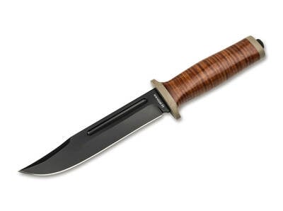 Magnum 02SC001 Ranger Field Bowie kültéri kés 15 cm, barna bőr, bőr tok