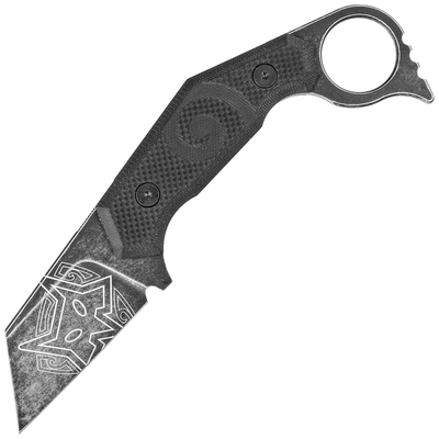 FOX Knives FX-652 TOA Wihongi taktický nůž - karambit 7,5 cm, celočerný, G10, pouzdro Kydex