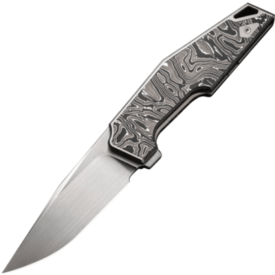 We Knife WE23001-1 OAO kapesní nůž 8,6 cm, Satin, šedá, titan, hliník a uhlíkové vlákno