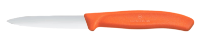 6.7609.C1 Victorinox Nůž na ovoce a zeleninu, 8 cm, rovný, hladká čepel, oranžový