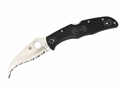 Spyderco C12SBK2 Matriarch 2 vreckový nôž 9 cm, čierna, FRN