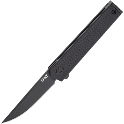 CRKT CR-7081D2K CEO Microflipper Black Drop Point zsebkés 6 cm, teljesen fekete, alumínium 