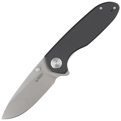 Kubey KU342A Belus Black vreckový nôž 7,5 cm, Bead Blasted, čierna, G10, spona