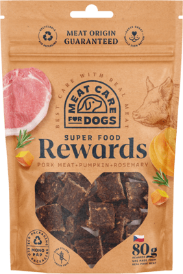 MEAT CARE REWARDS DOG 99806 pamlsek - vepřové s dýní a rozmarýnem 80g