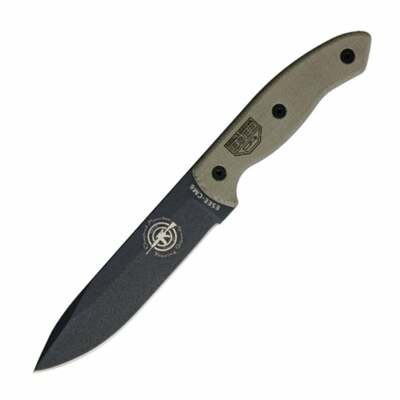 ESEE ESCM6TGM CM6 Combat Tactical taktický nôž 15 cm, čierna, zelená, Micarta, puzdro Kydex