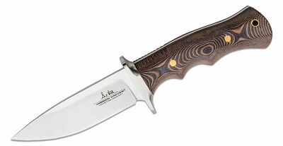 Gil Hibben GH5110 TUNDRA BUSHCRAFT outdoorový nôž 12 cm, hnedá, Micarta, kožené puzdro