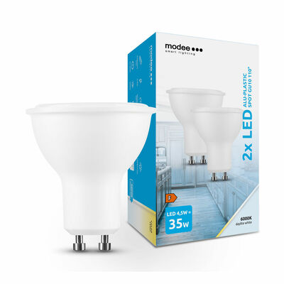 Modee Smart Lighting LED Spot Alu-Plastic žiarovka GU10 4,5W studená biela (ML-GU10P6000K4,5WB2)