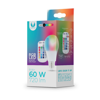 Forever RGB LED žárovka E27 9W teplá bílá RTV003564