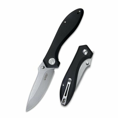 Kubey KU314F Ruckus Black kapesní nůž 8,4 cm, černá, G10, spona