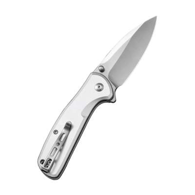 S22043B-2 Sencut ArcBlast Silver Aluminum Handle Satin Finished 9Cr18MoV Blade Button