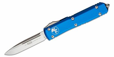 Microtech 121-10BL Ultratech Blue Standard automata kés 8,8 cm, Stonewash, kék, alumínium