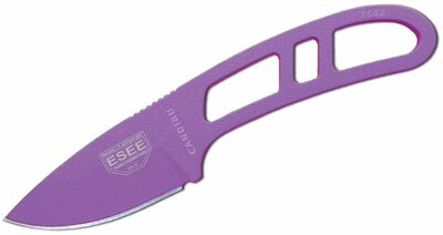 ESEE CAN-PURP-BLK-E Purple Candiru malý nôž na krk 5 cm, fialová, čierne puzdro