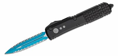 Microtech 122-D3JK Ultratech Jedi Knight Dupla automata kés 8,6 cm, kék, fekete, alumínium