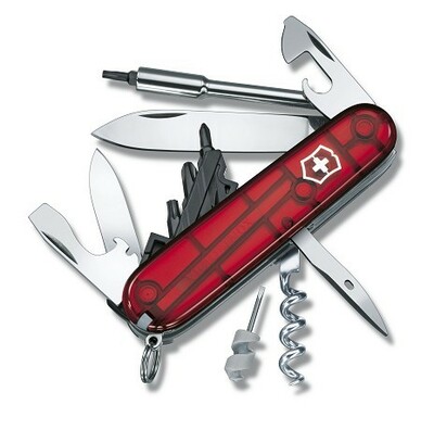 Victorinox 1.7605.T CyberTool 29 multifunkcionális kés 91 mm, átlátszó piros, 29 funkció