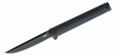 CRKT CR-7097K CEO Flipper Black vreckový nôž 8,5 cm, celočierna, GRN