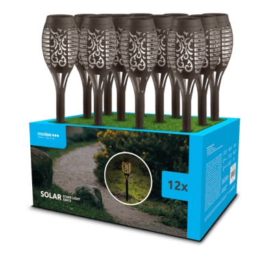 Modee záhradná solárna LED lampa GS013 50 cm AAA 200 mAh 12ks (ML-GS013)