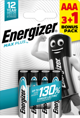 Energizer Max Plus AAA alkalické baterie 3+1 4ks E303321000