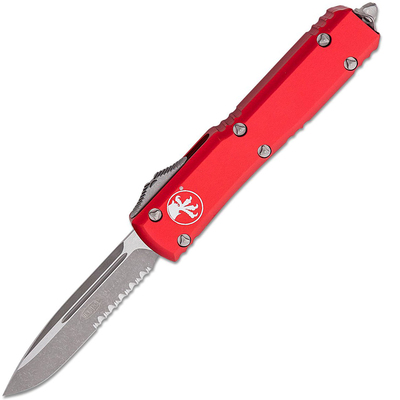 Microtech 121-11APRD Ultratech Red automatický nôž 8,7 cm, Apocalyptic, červená, hliník 