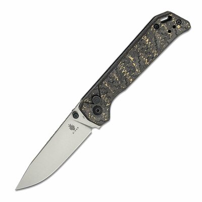 Kizer Ki4458.2BA4 Begleiter 2 FAT Carbon zsebkés 8,6 cm, fekete, sárga, szénszálas