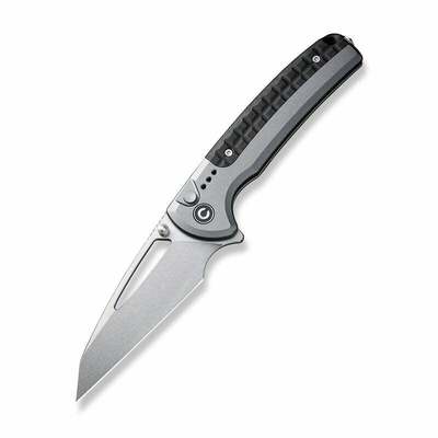 CIVIVI C22025B-2 Sentinel Strike zsebkés 9,4 cm, Stonewash, szürke-fekete, alumínium, FRN 