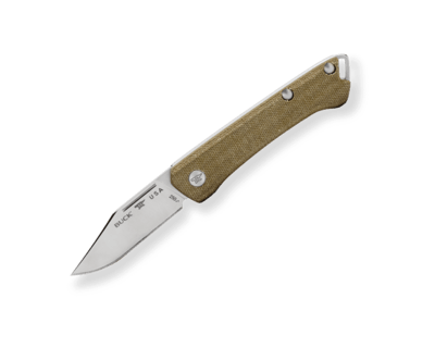 Buck BU-0250GRS1 Saunter vreckový nôž 6 cm, zelená, Micarta