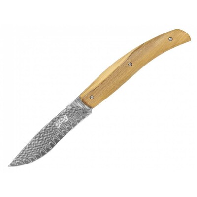 Herbertz Damast Olive vreckový nôž 8,5cm (53022) drevo