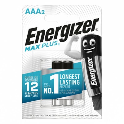 Energizer Max Plus AAA/LR03 FSB2 alkalické mikrotužkové batérie 2ks 7638900423044