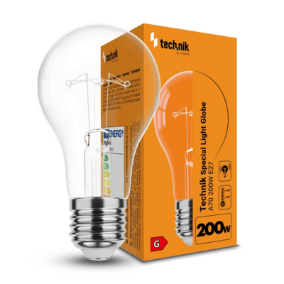 Technik Special Light špeciálna žiarovka A70 200W E27 teplá biela (TSL-200WE27)