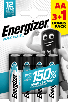 Energizer Max Plus AA alkalické baterie 3+1 4ks E303322400