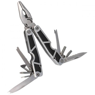 44172 Herbertz Multi-Tool Allrounder multifunkciós szerszám, rozsdamentes acél, fekete, műanyag, tok